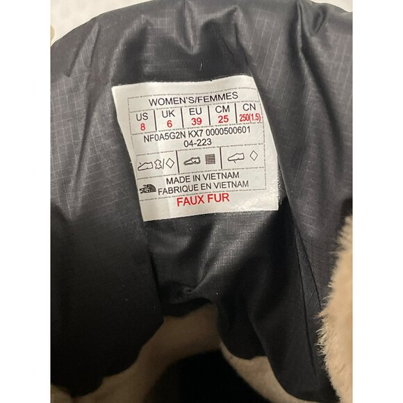 The North Face Waterproof Shellista IV Black Winter Boots Faux Fur Size 8 NEW - Picture 8 of 11